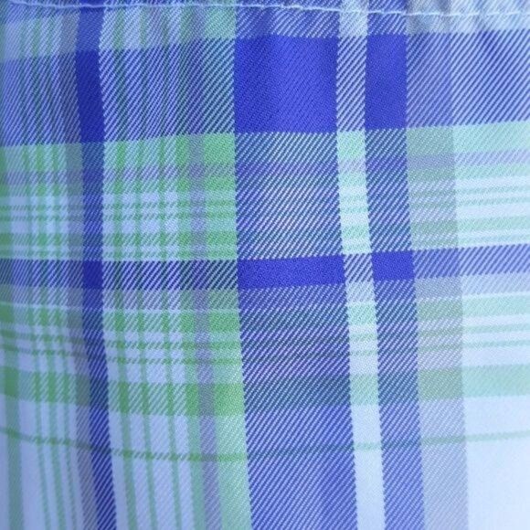 Cabela's Shorts Activewear Plaid UPF50 Sports Bermuda White Purple Green Sz 10 - Picture 8 of 8